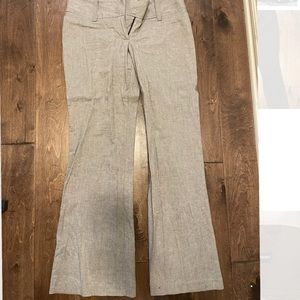 Light khaki wide leg dress pant